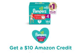 Get $10 Amazon Credit When You Buy Pampers Diapers