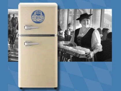 Hofbräuhaus Helles Lager Retro Mini Fridge Sweepstakes
