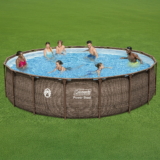 $447 off Coleman Power Steel 18’ x 48” Round Metal Frame Above Ground Pool Set for